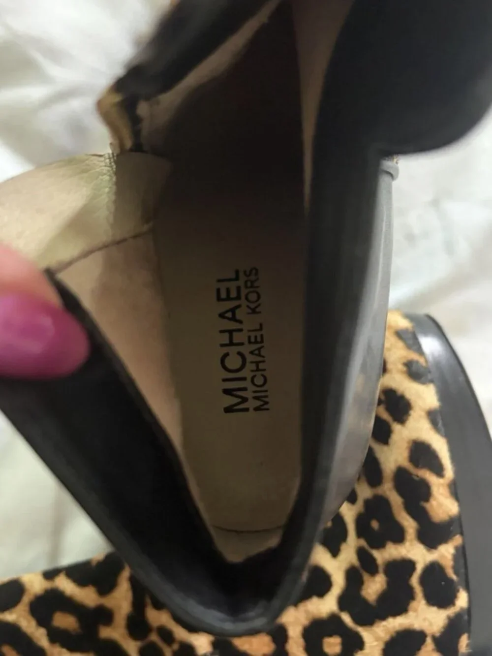 Michael Kors Clara Natural Printed Haircalf Bootie Size 7 Animal Print